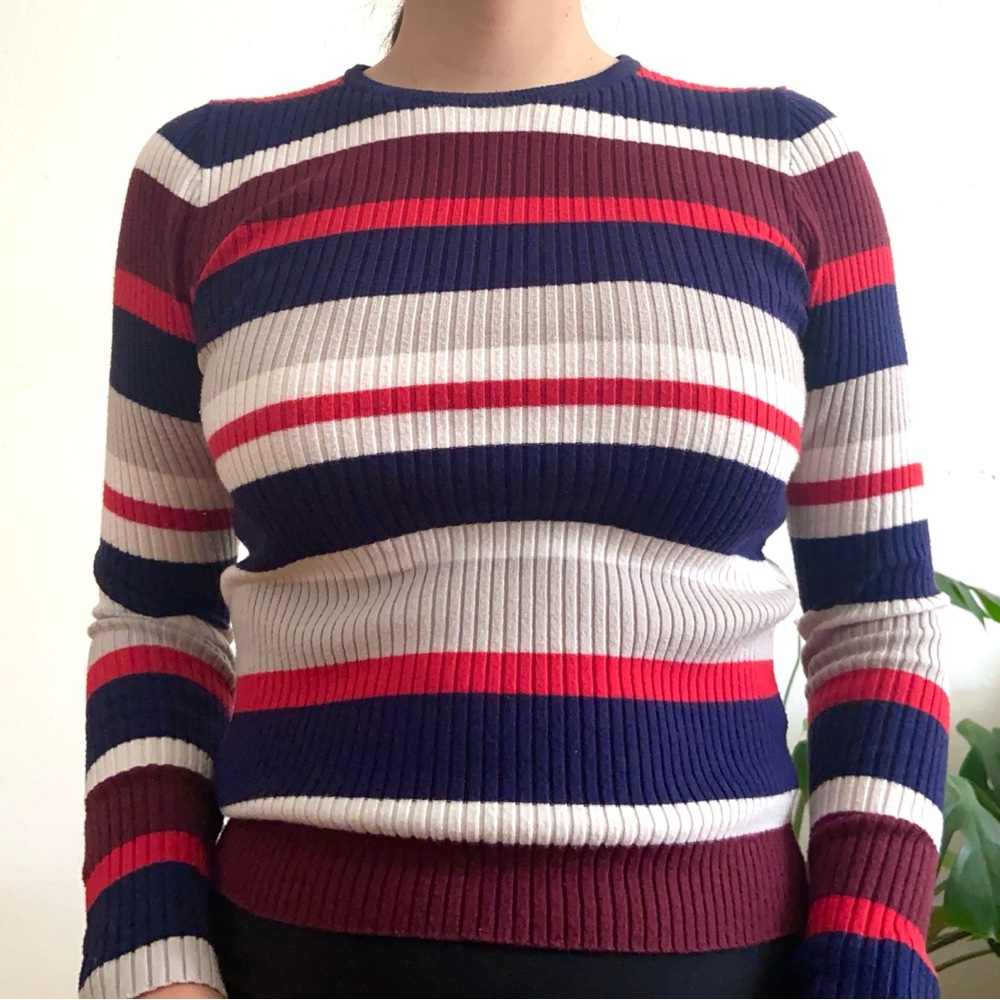 Forever21 striped ribbed top